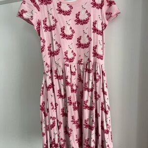 Kickee Pants Pink and Red Floral Kids Dress